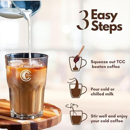 The Coffee Clique | Creamy Caramel + Velvety Vanilla | Beaten Coffee Paste | Cafe Like Cappuccino At Home |Combo of 2 | 210