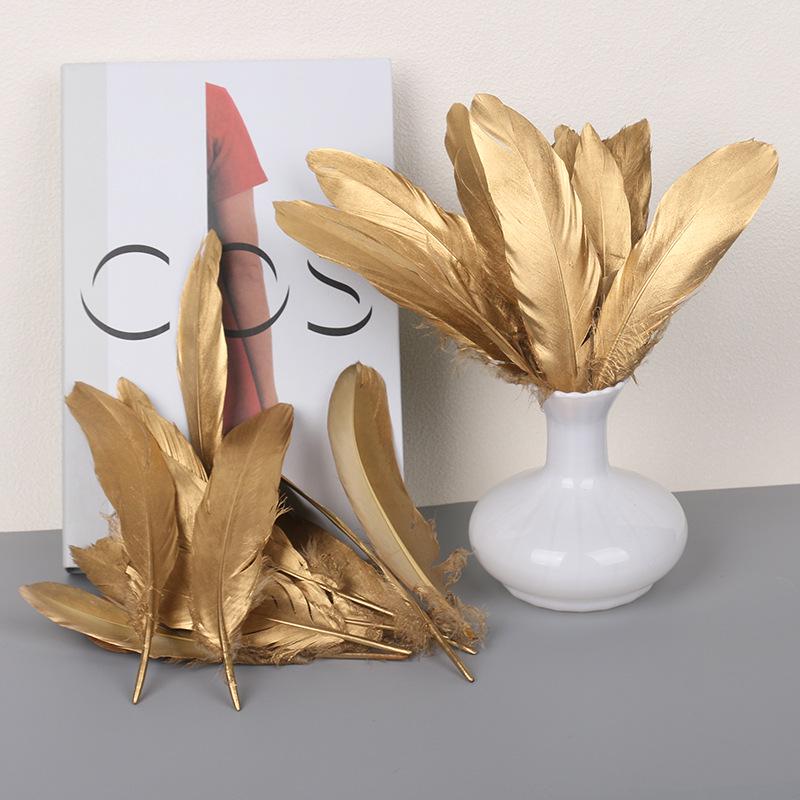 

Украшения из перьев своими руками: Большое плавающее золотое перо, маленький прямой нож, градиентное золотое перо-спрей