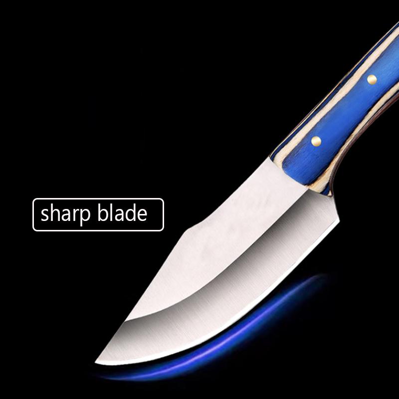 Butcher Knife Hand Forged Boning Knife with Sheath Stainless Steel Kitchen Chef Knife Mongolian Meat Cleaver Kitchen Supplies