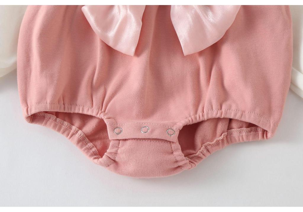 Newborn Baby Girl Autumn Romper: Princess 100-Day One-Piece for Spring & Autumn