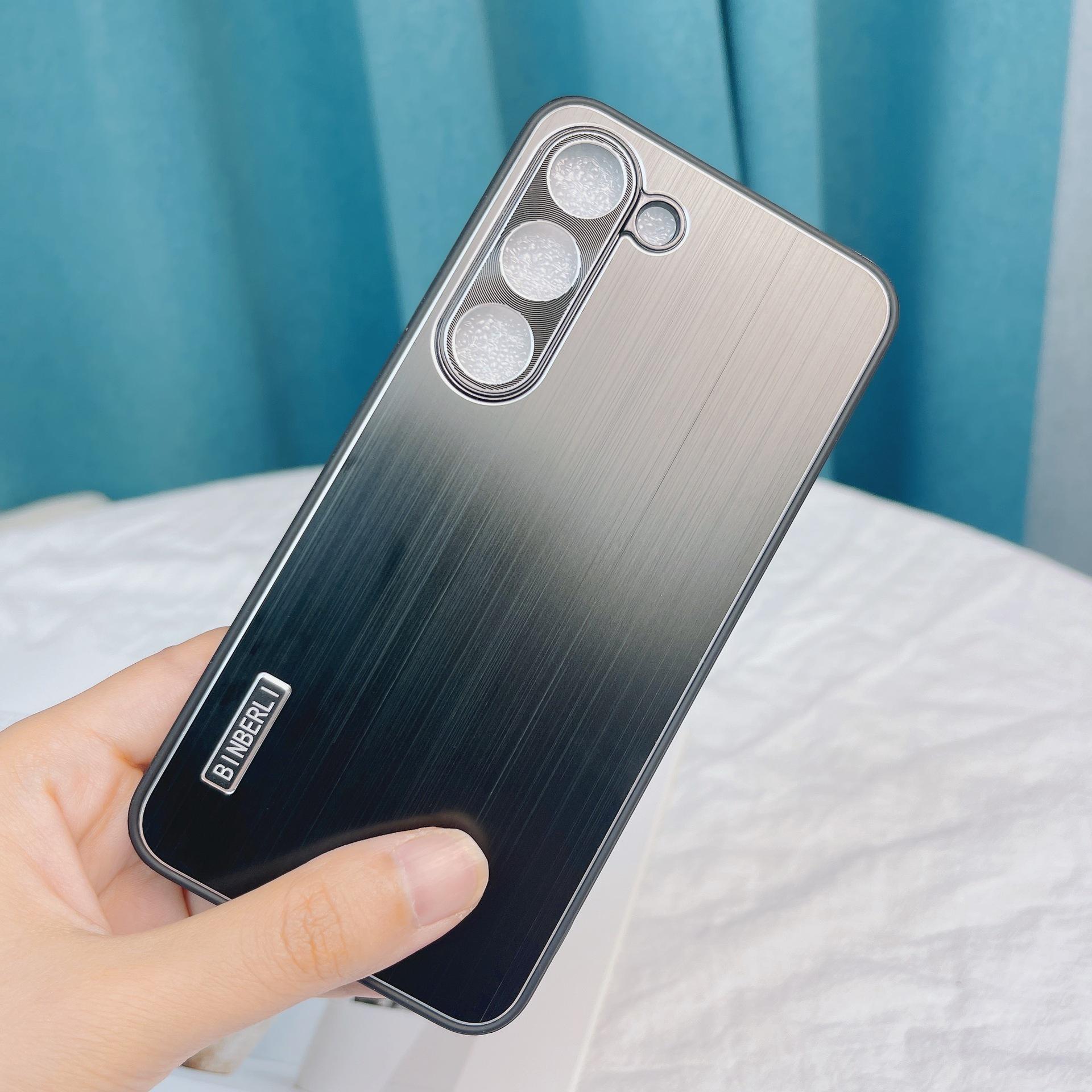 Samsung Cooling Phone Case: S22u, S23p, S23FE - Men s Hot Selling Brushed Metal Design S23P Brushed Metal чёрный