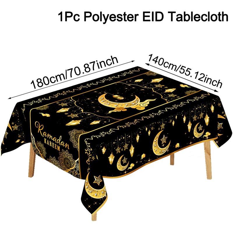 Ramadan Decor Tablecloth EID Mubarak Decor For Home 2025 Ramadan Kareem Islamic Muslim Party Eid Al Adha Gifts Happy Eid Al Fitr
