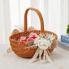 Stylish Rattans Handmade Flower Girl Basket Accessory for Weddings and Special Occasions Ornament Trendy Women Ladies
