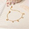 Light luxury niche stainless steel zircon round bead flower pendant bracelet fashionable simple titanium steel hand jewelry