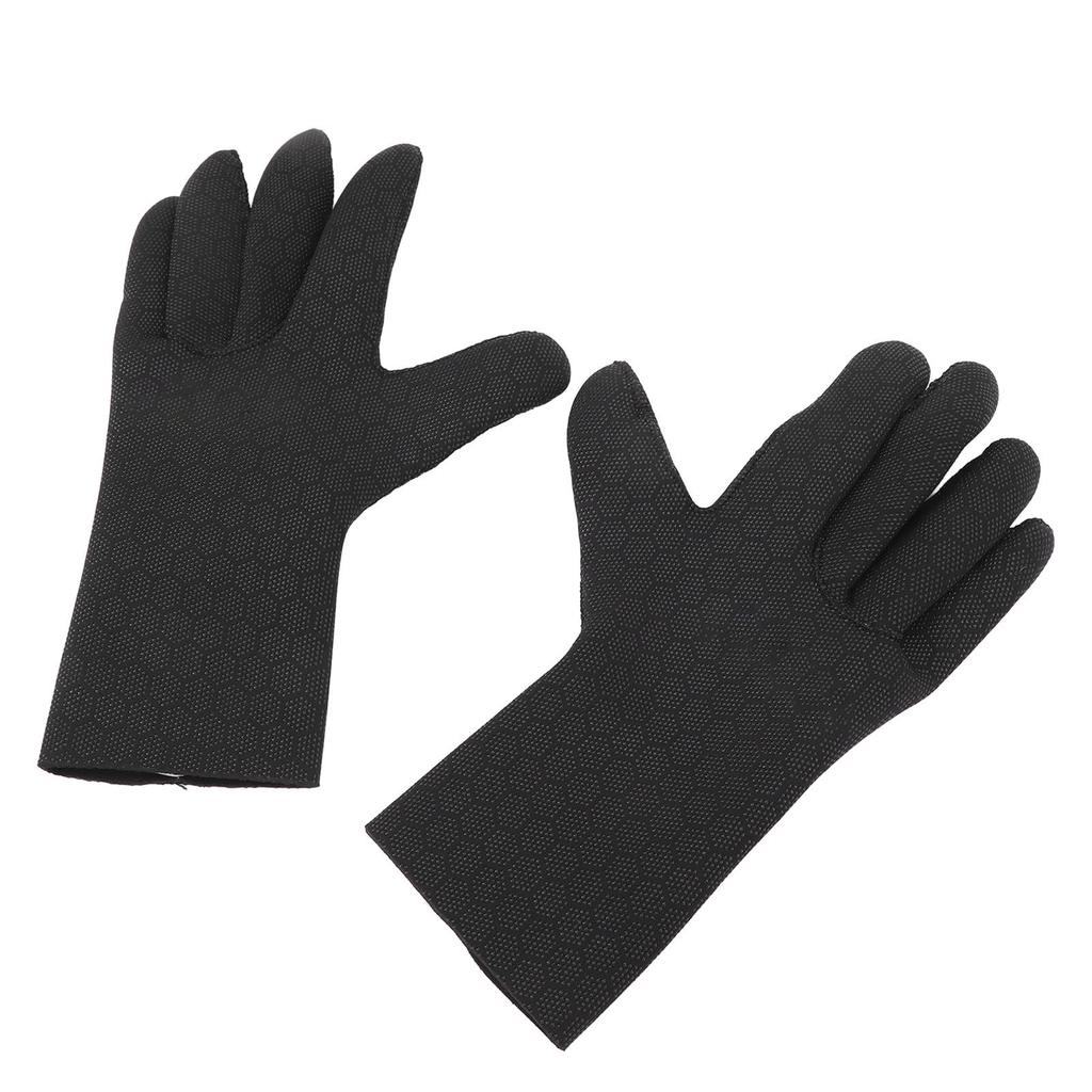 1 Pair Diving Gloves Warm Cold Proof Prevent Slip 3mm Neoprene Five Finger Water Gloves for Snorkeling Boating Surfing L
