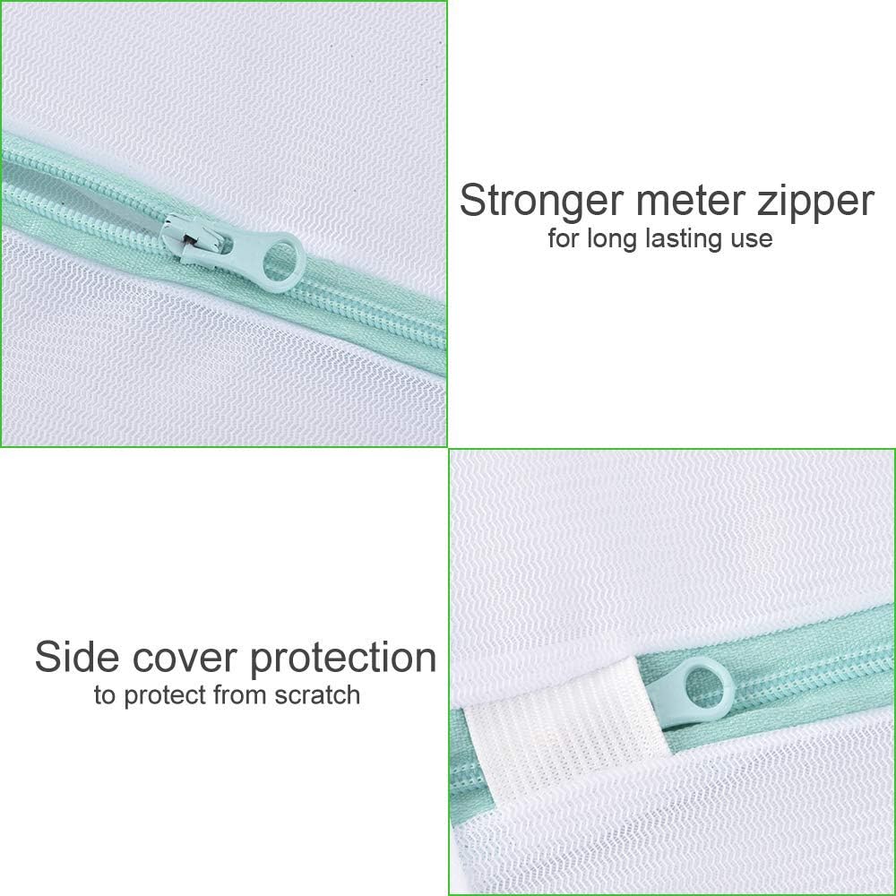 OTraki Mesh Laundry Bag for Delicates 2 Pack Garment Wash Bag 24 x 32 inch Zippered Large Washing Machine Bags for Sweater Dirty Clothes Washer Dryer