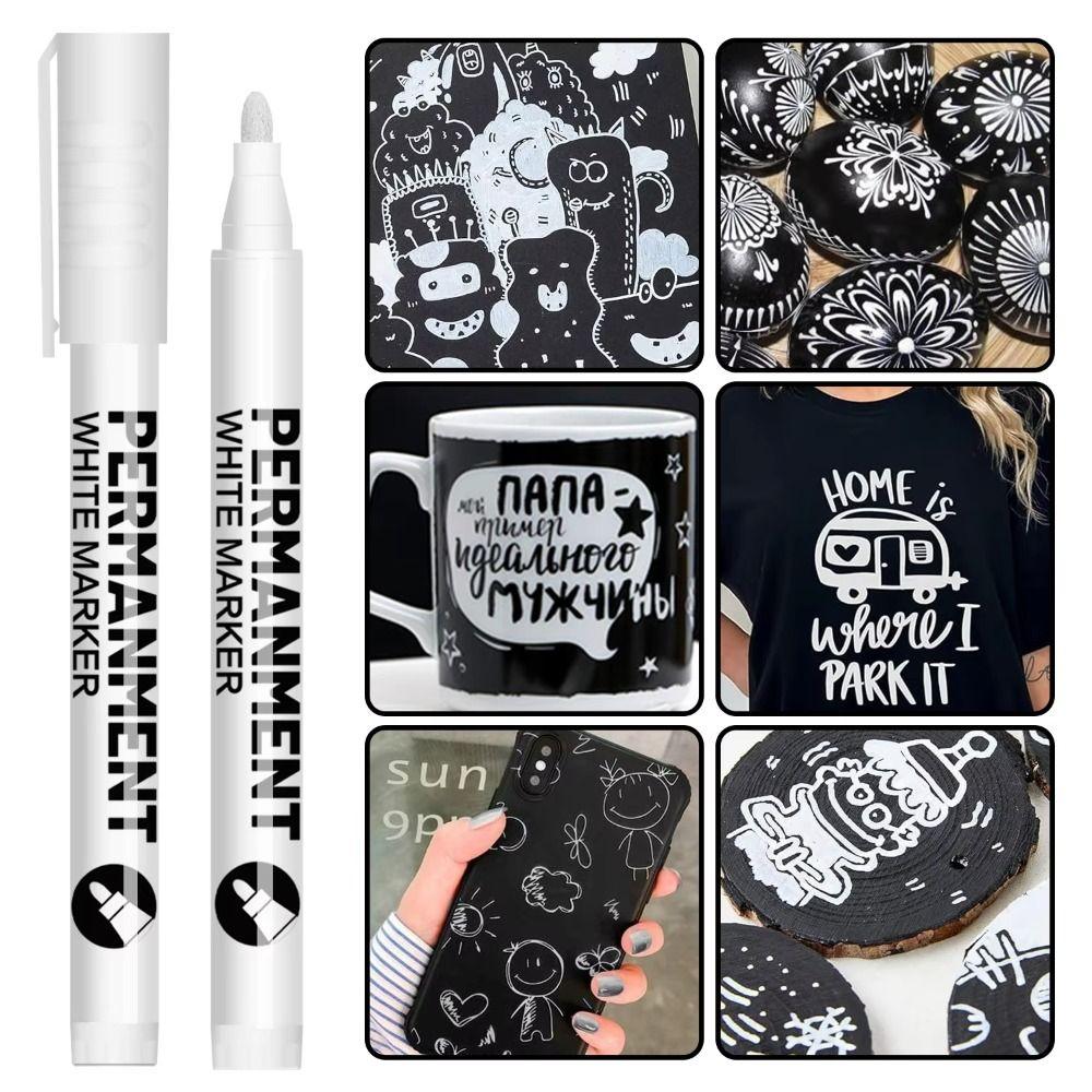 3/6Pcs Waterproof Paint Marker Oil-Based Highlight Marker Art Writing Paint Pens DIY Painting