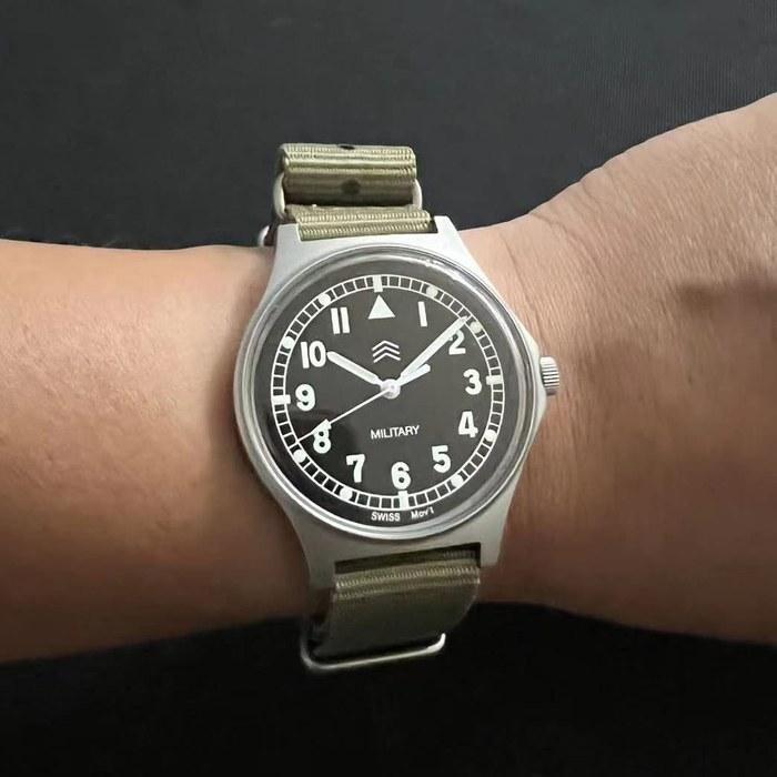 [Naval Watch Co.] Military Watch Mil.-03 Royal Army TypeDial: Black, Band: Olive Green