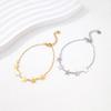 European Style 5-Pointed Star Titanium Steel Necklace & Bracelet Set for Women - Simple, Versatile, Light Luxury Clavicle Chain