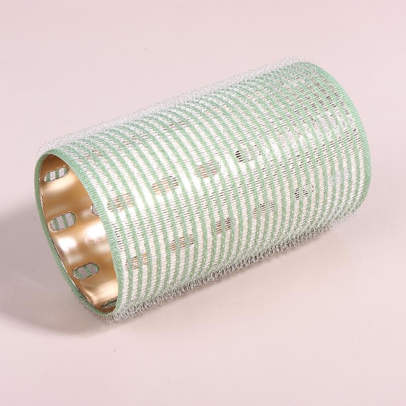 Color Aluminum Core Self-adhesive Hair Roll 5*9cm Pure Nylon Hook And Loop Roller Self Grip Styling Hot Thermal Volume Curler
