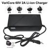 VariCore 60V 2A Li-ion Battery Charger 16S 67.2V Li-ion Battery Pack Charger Smart Power-off With Fan AC 100-240V