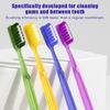 Extra-Long Brush Head Antibacterial Soft Bristle Toothbrush With Non-Slip Handle And Suction Cup Base Upright Design