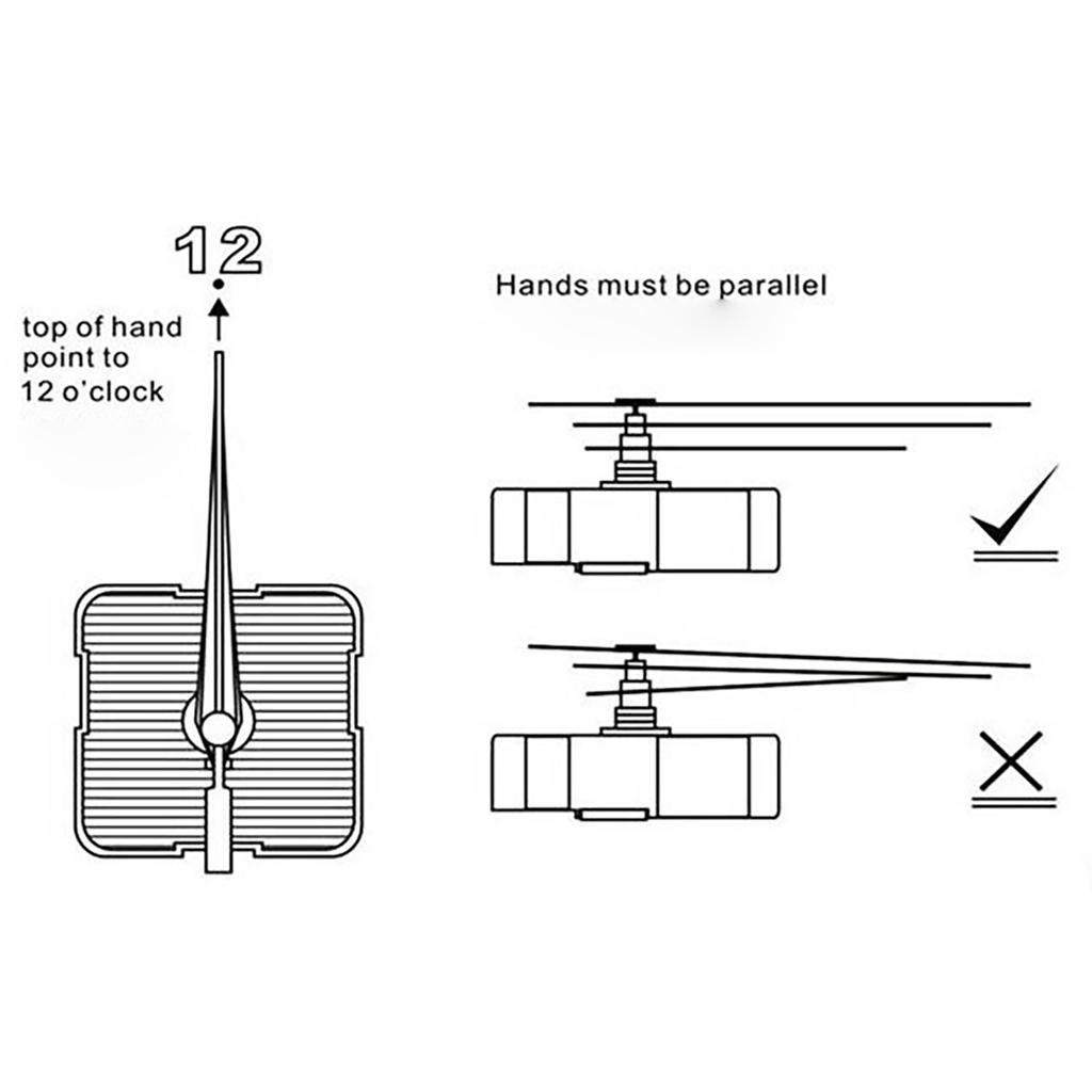 High Torque Long Shaft Quartzs Clock Movement Mechanism Kits with Long Spade Hands for Wall Clocks DIY Repair Parts
