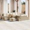 VidaXL 13-Piece Garden Sofa Set with Beige Cushions Poly Rattan 3364791