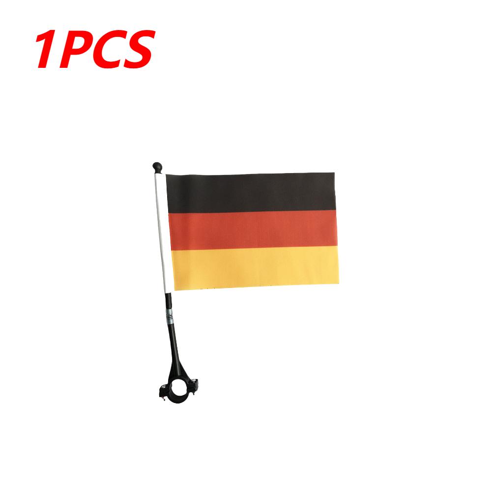 

Bicycle Square Handlebar Flag 14x21cm Bicycle German Flag Polyester Stylish Bicycle Banner for Scooter Motorcycle Tricycle Decor