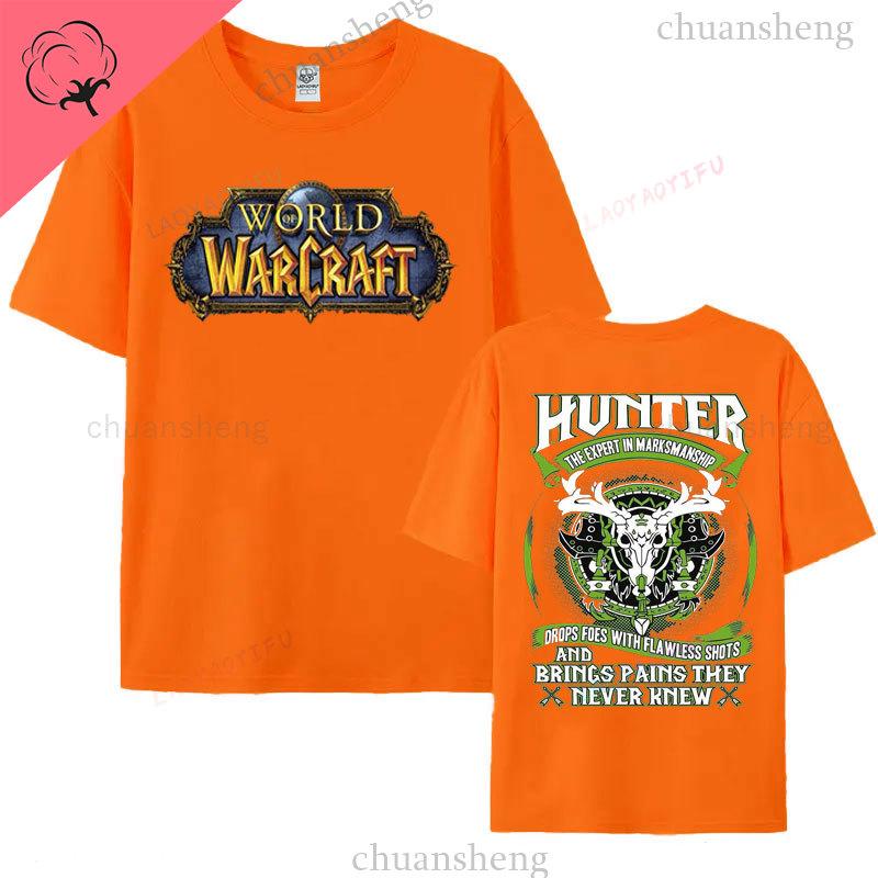 World of Warcraft T-Shirt Hiphop Spiel Gedrucktes T-Shirt Oberteil Locker Komfort Kleidung Sommer Unisex Heißer Verkauf T-Shirts 100% Baumwolle