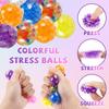Anti-Stress Mini Squishy Balls 24 Pack 3.5 Cm Non-Toxic TPR Filled with Gel Beads Multicolor Stress Relief Toy for Kids and Adults