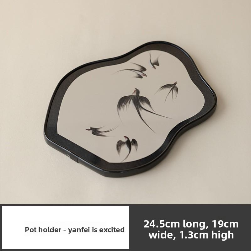 Chinesische Teeschale Gongfu Teegeschirr Unregelmäßige Trockenbrühplatte Vintage Minimalistischer Teetisch Aufbewahrungsschale