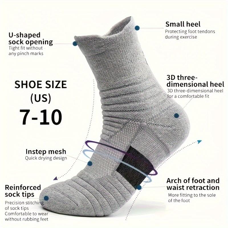 [Popular Choice] 8 Pairs, Ultra Comfort Sports Outdoor Socks - Ultra-Thick Padded, Non-slip,Breathable, Shock-absorption - Running Socks