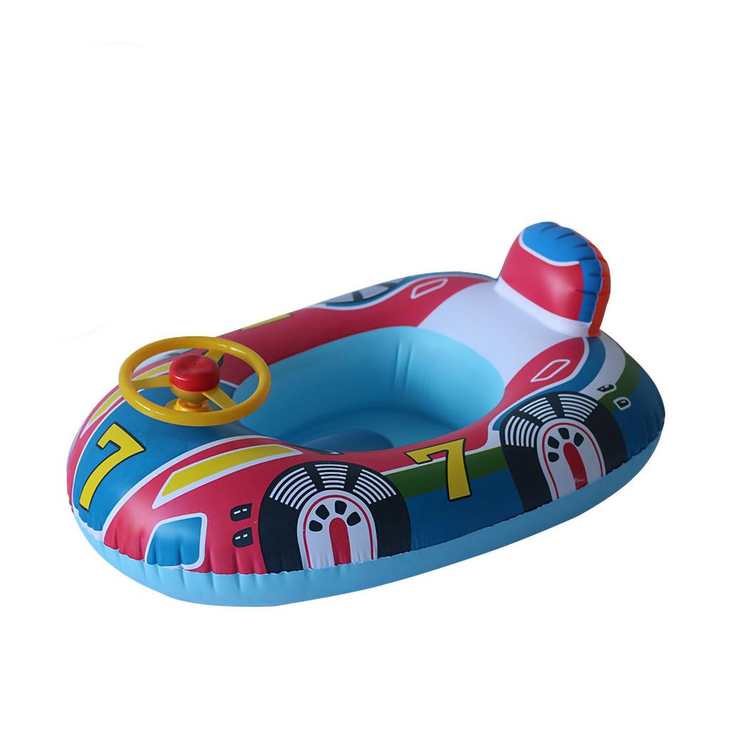 Baby Inflatable Swim Float Boat Children Summer PVC Cartoon Cute Pool Swimming Ring Boat for Holiday Boat Shape