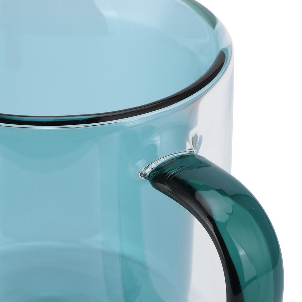 250ml DoubleLayer Mug HeatResistant Cylindrical Transparent Cup for Milk Coffee Home(Yellow )