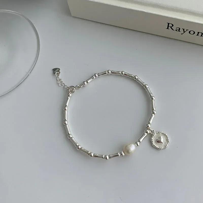 Silver Bracelet Partial Pearls Knots Bracelet for Women Fashion Luxury Design Bead Jewelry Charm Bracelet Gift