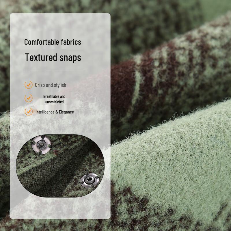 Veste Cardigan à Capuche à Carreaux pour Femme Automne Hiver