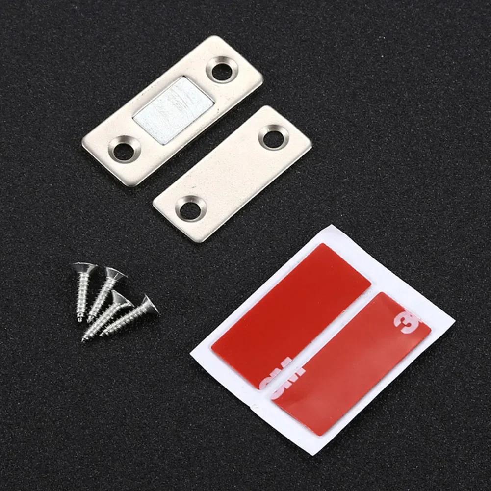 2pcs/Set Strong Door Closer Magnetic Door Catch Latch Door Magnet Furniture Cabinet Cupboard Screw / Sticker Ultra Thin