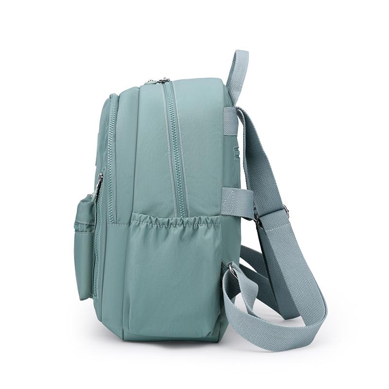 Solid Color Backpack Nylon Women's Backpack Travel Schoolbag