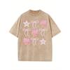 European Sizes Men's T-Shirt - Oversized Retro Streetwear Tee Suitable for Summer, Loose Fit Crew Neck Short Sleeve Casual Wear