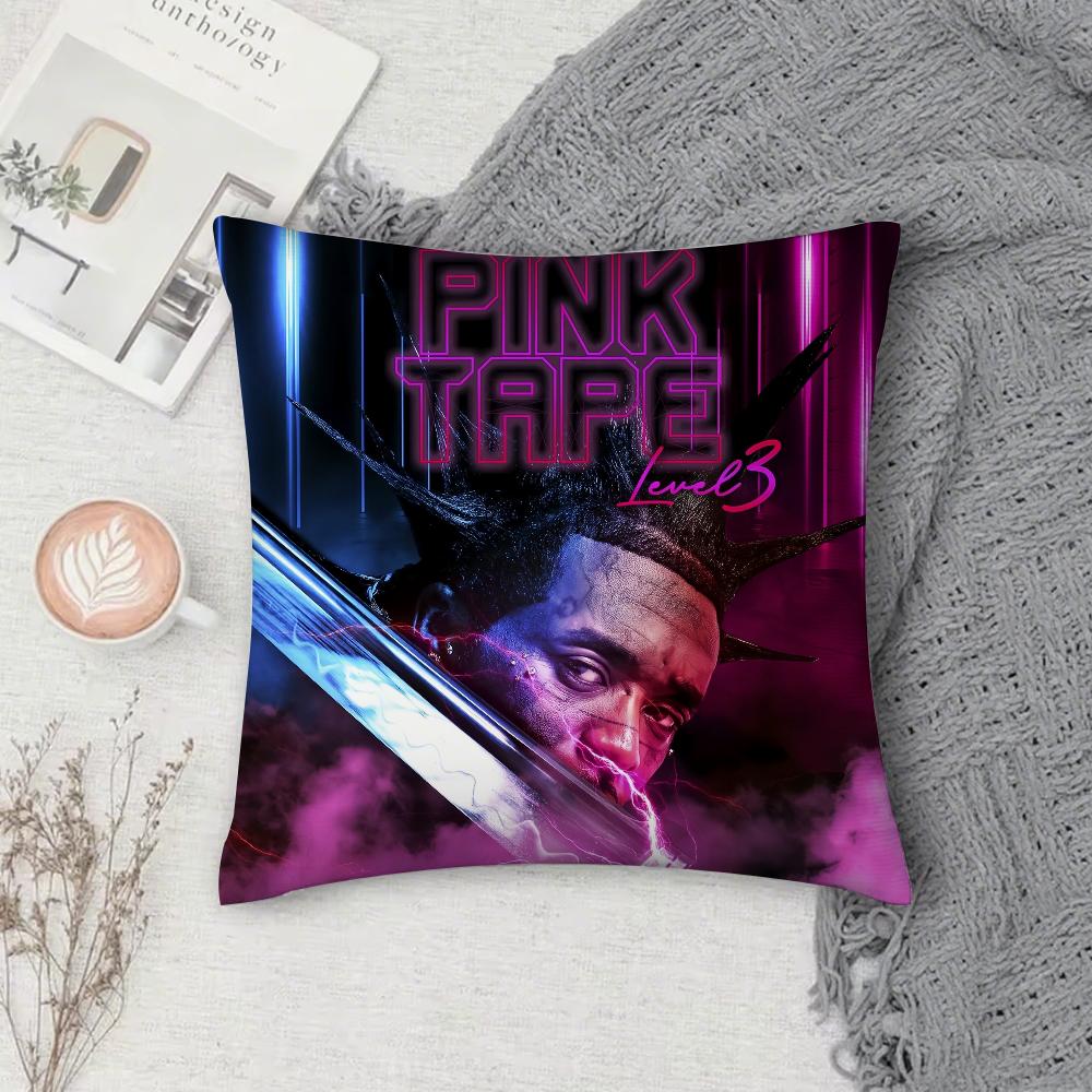 Rapper Lil Uzi Vert Eternal Atake 2 Pillow Case Square Double-Sided Printing Short Plush Sofa Cushion Cover Bedside Pillow