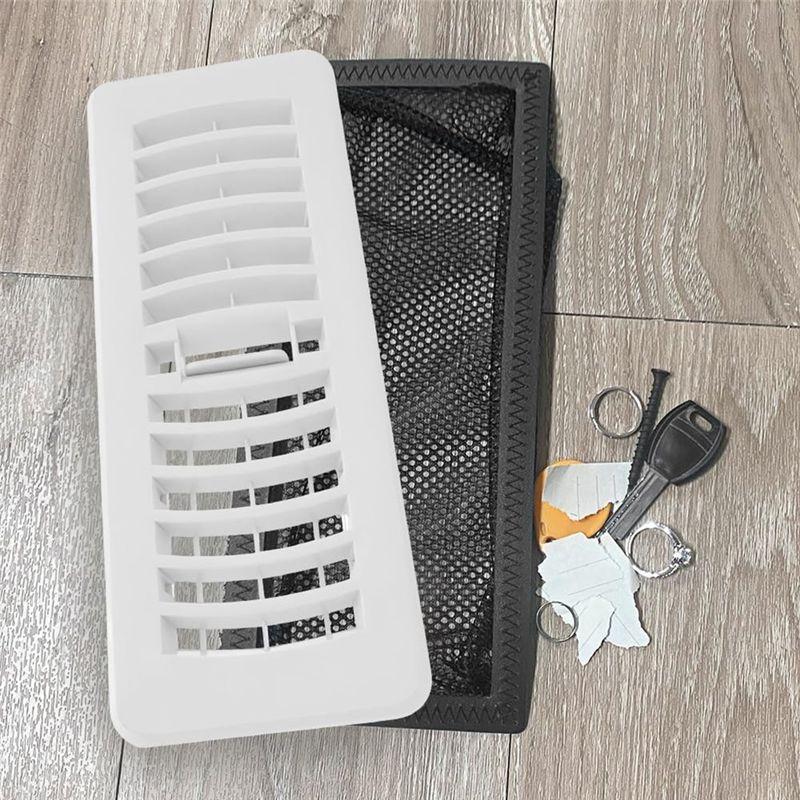A20F-Floor Register Cover Trap, 6Pcs 4 Inch X10 Inch Air Vent Filter Mesh Catcher, Floor Air Vent Screen Mesh Cover