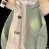 2026 Men's Reversible Cotton Jacket with Lambswool Hood - Thick Winter Coat