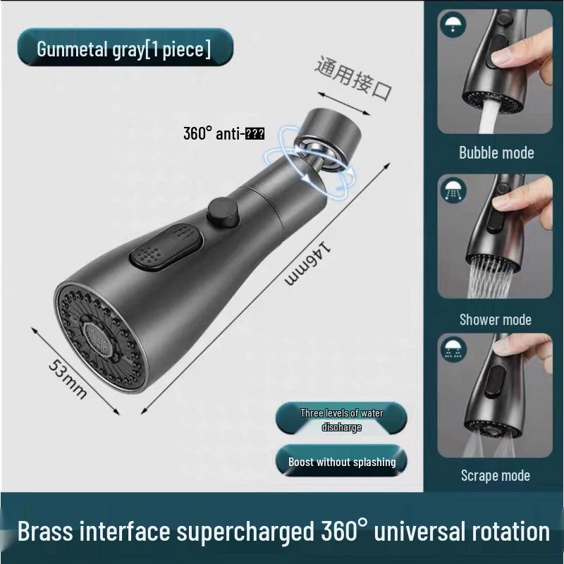 Universal Swivel Kitchen Faucet Extender - Anti-Splash Vegetable Sink Shower Head