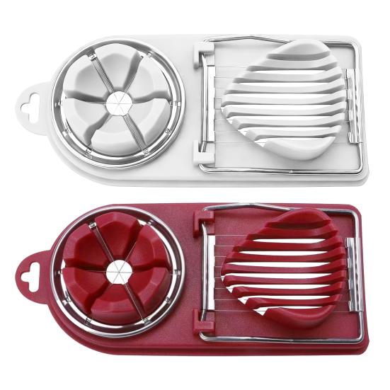 Stainless Steel Egg Slicer Egg Separator Tool for Hard Boiled Eggs & Century Eggs Multifunctional Egg Separators Kitchen Gadget