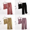 Modal Sleepwear Set For Women With Loose Fit Ruffle Pants Breathable Loungewear For Home Use