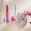 Plastic Retractable Hook Strong Load-Bearing Adhesive Headband Hair Ring Storage Rack No Need To Drill Holes Behind The Door