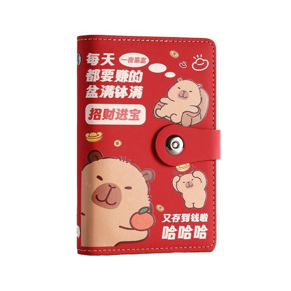 

с Кодовым Замком Папка для Сбережений Денег Мультяшная Капибара Книга для Записей Органайзер Планировщик Девочки Мальчики Style B Red