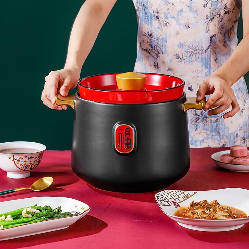 CHOFOREN Ceramic Clay Pot for Stew & Soup