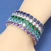10-Colors Round Zircon Colorful Jewelry Accessories   Charms Chain Link Bracelet For Girls/Women Gift