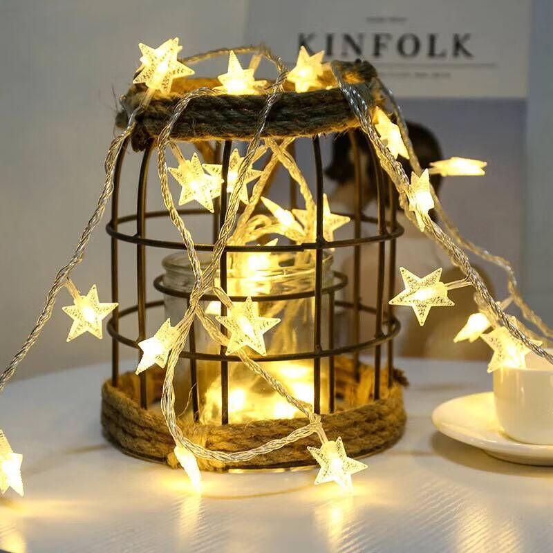Battery-Powered Warm White Starry String Lights