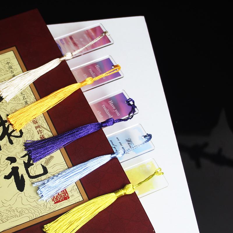 Transparent Acrylic Anime Bookmark - Guka DIY Creative Advertising Bookmark