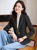 2025 Women's High-End Apricot Blazer: Korean Style, Slim Fit, Versatile Autumn Top