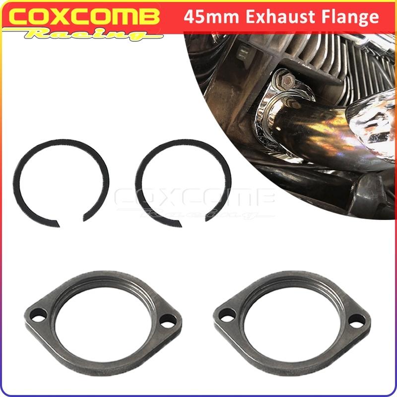 45MM Exhaust Flange Gasket Motorcycle Exhaust Pipe Connection Joint Kit For Harley Dyna FXD FXDWG Low Rider FXDL FXDX 1991-2017