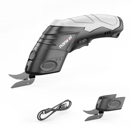 NANWEI Electric Scissors, Electric Cutter for Fabric, Soft Leather, Carpet, and Cardboard, 4.2V Electric Multi-Cutter, Cordless, Cutting Scissors, Fab