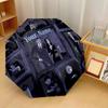 Custom Text Automatic 8 Bone Umbrella, Portable Sun Rain Protection UmbrellaThe Addams Family