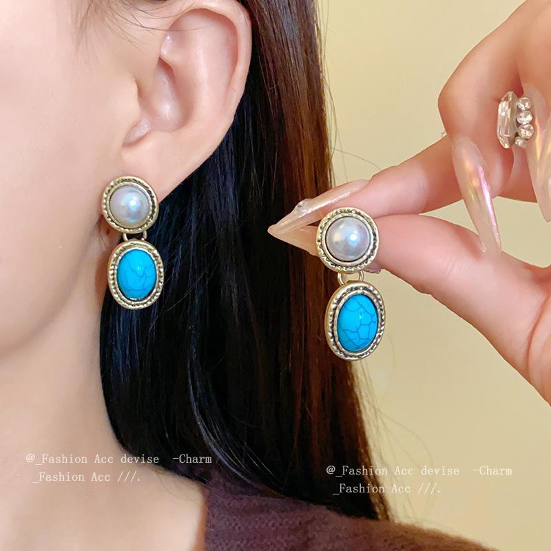 Retro Ethnische Imitationsperlen-Spitzenkette für Damen - Europäischer & Amerikanischer Stil