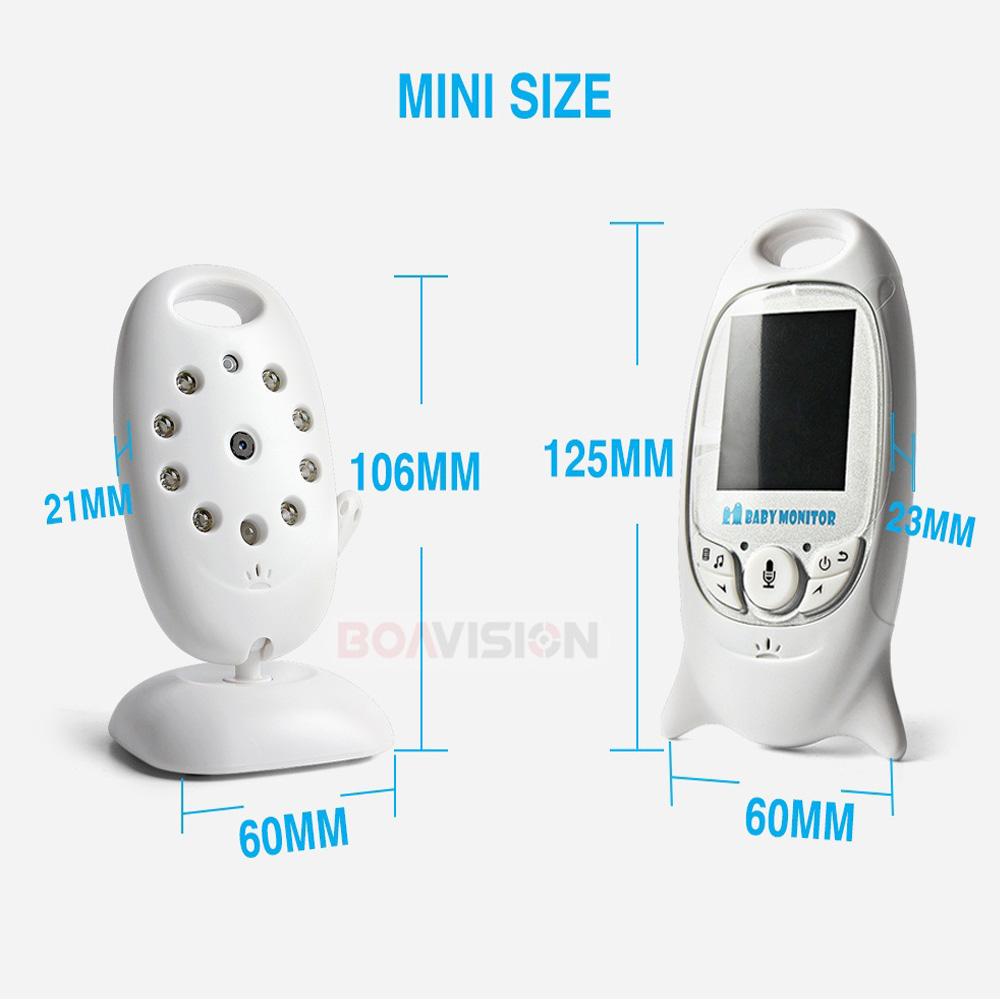 VB601 Video Baby Monitor Wireless 2.0'' LCD Babysitter 2 Way Talk Night Vision Temperature Security Nanny Camera 8 Lullabies