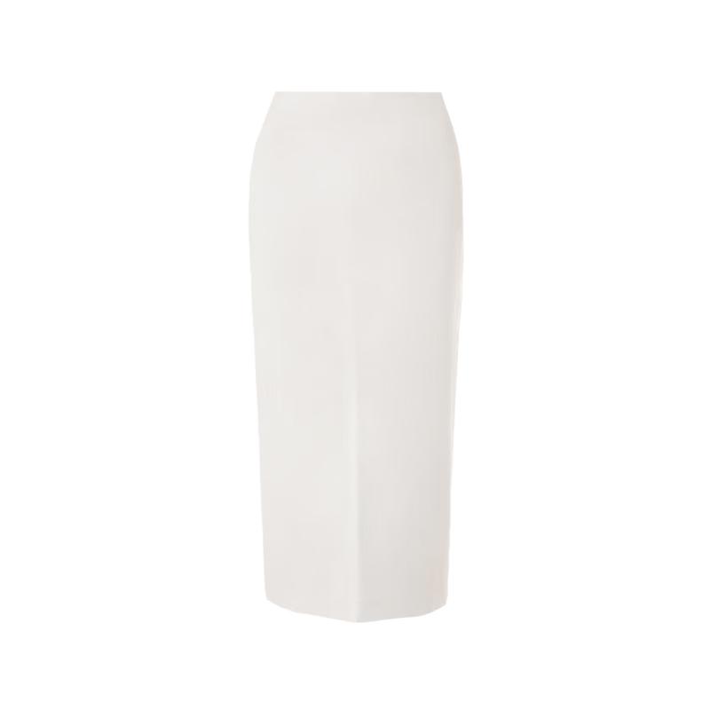LANGZI Elegant Draped A-Line Midi Skirt XL