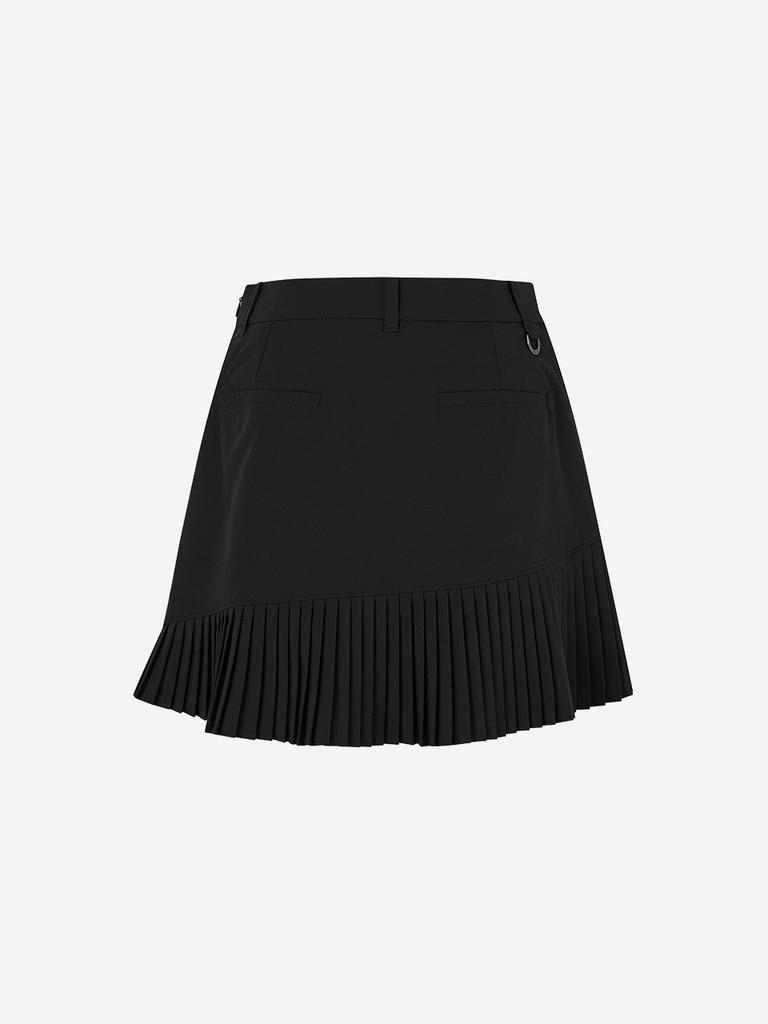 Road Roar Back Pleated Skirt Black